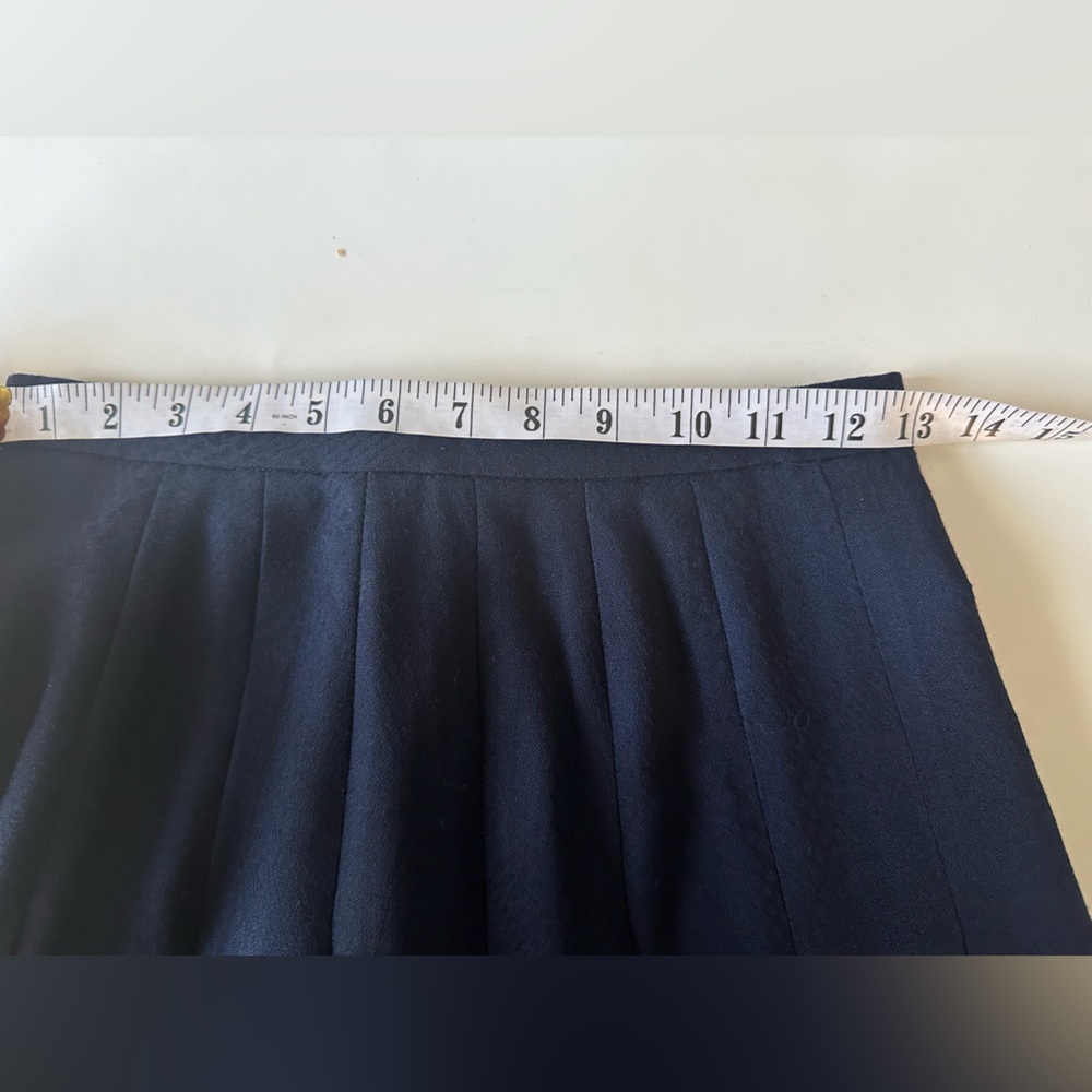 Burberry Wool Navy A-Line Skirt - Picture 5 of 6